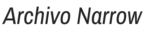Archivo Narrow.otf字体下载