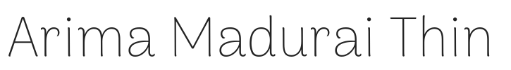 Arima Madurai Thin.ttf字体下载
