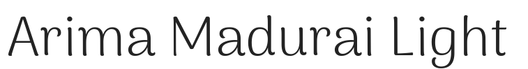 Arima Madurai Light.ttf字体下载