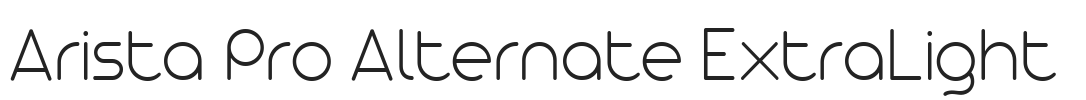 Arista Pro Alternate ExtraLight.ttf字体下载