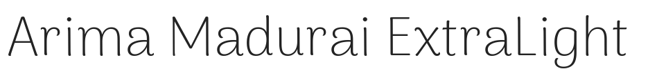 Arima Madurai ExtraLight.ttf字体下载