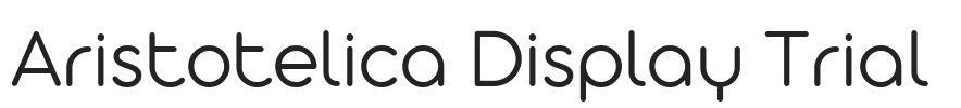 Aristotelica Display Trial.ttf字体下载