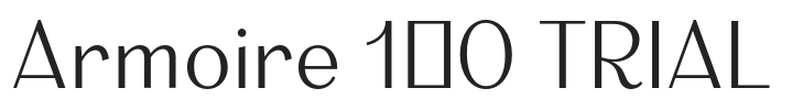 Armoire 1.0 TRIAL.otf字体下载