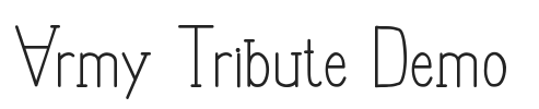 Army Tribute Demo.ttf字体下载