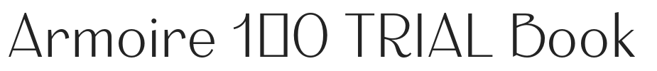 Armoire 1.0 TRIAL Book.otf字体下载