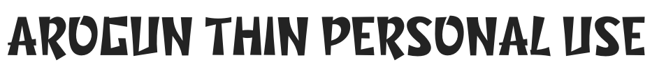 Arogun Thin Personal Use.otf字体下载