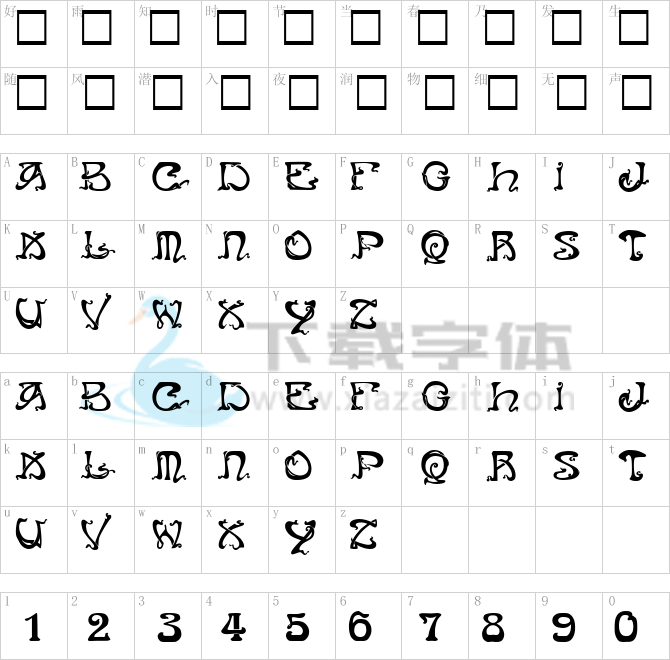 Art Nouveau Caps.ttf字体下载