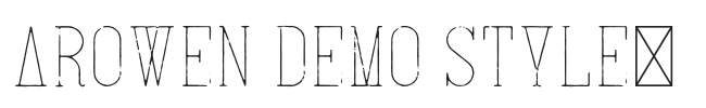 Arowen Demo Style1.otf字体下载