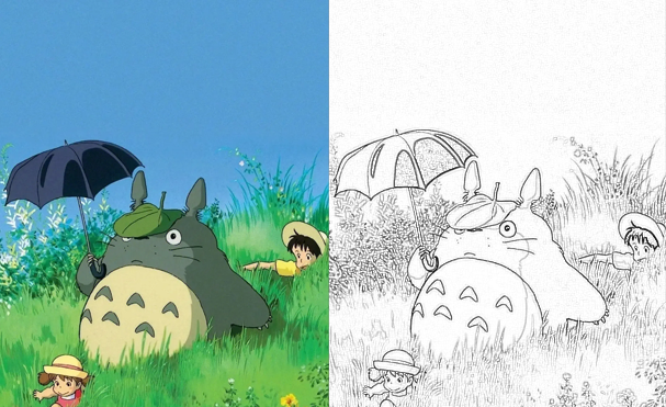 一键图片转线稿的PS动作