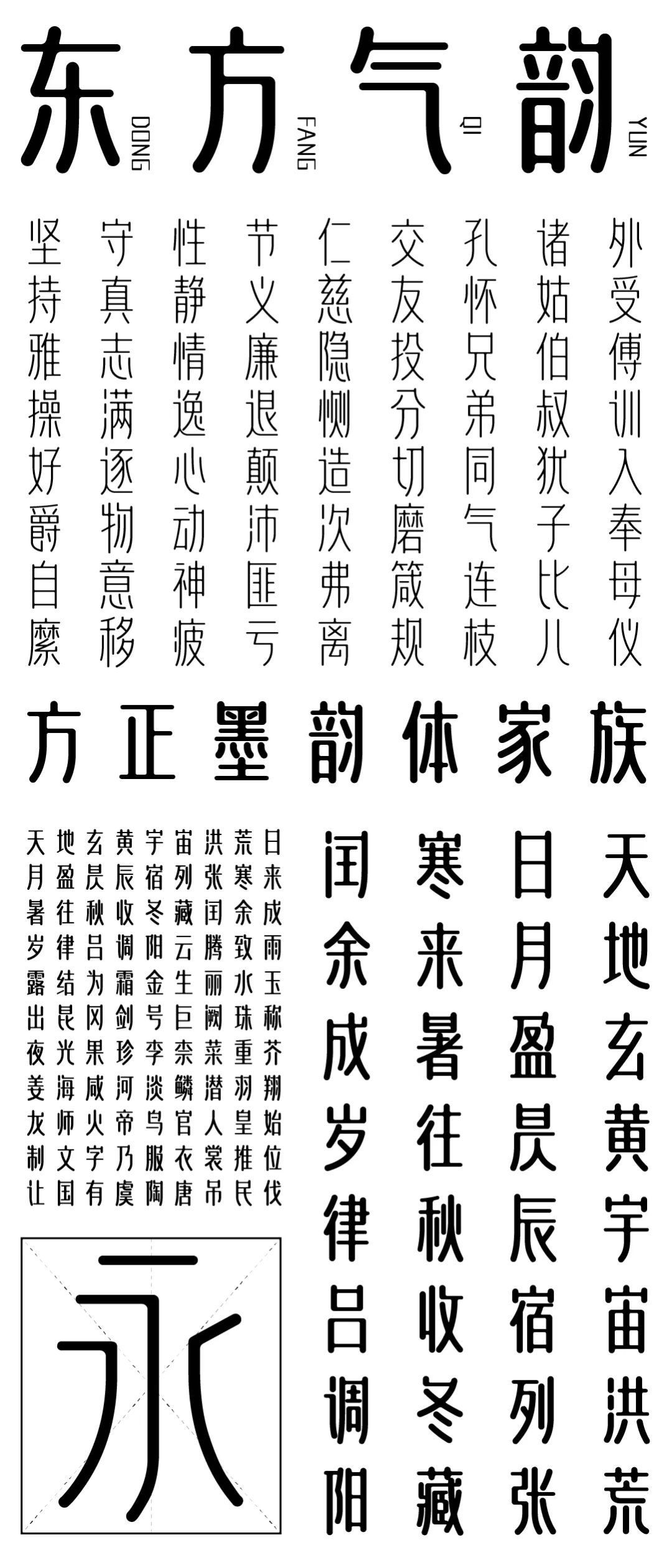 方正墨韵体家族