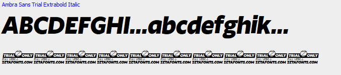 Ambra Sans英文字体打包下载