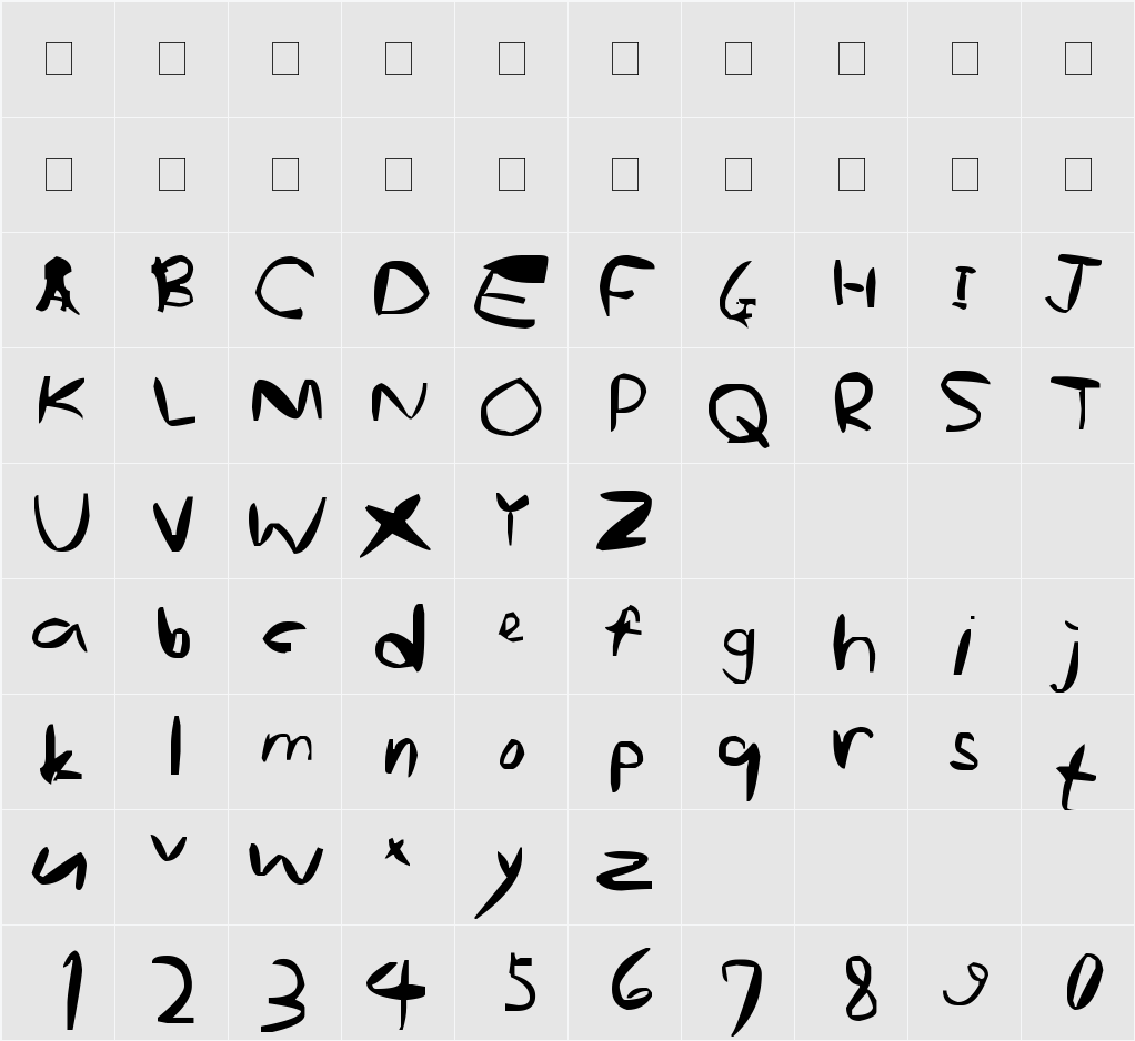 PLAYER TWENTYSEVEN 字符映射表