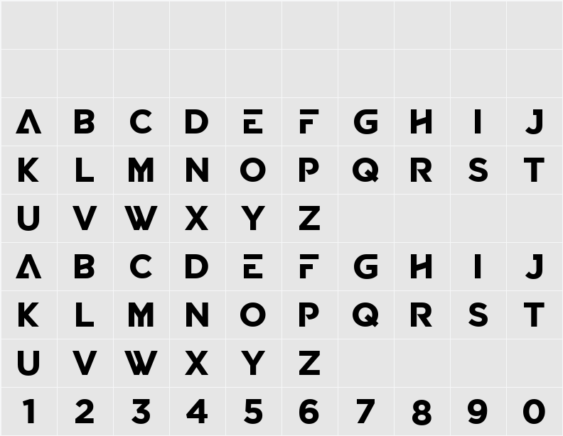 BABAPRO FONT 字符映射表