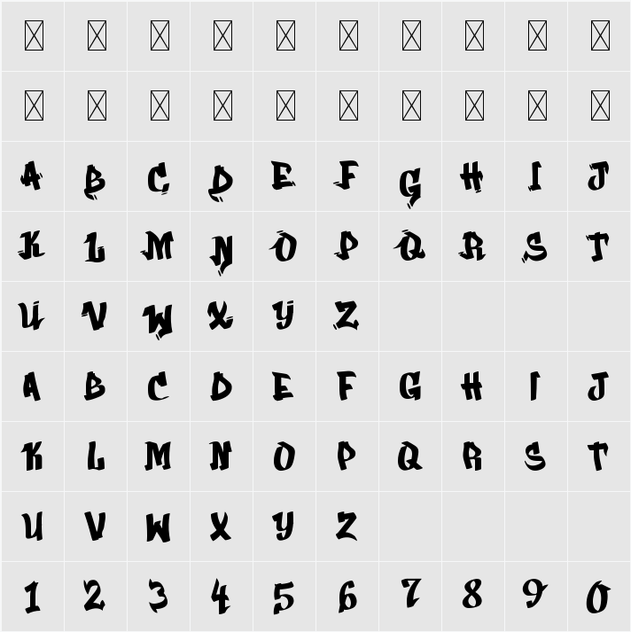 Babayaro 字符映射表