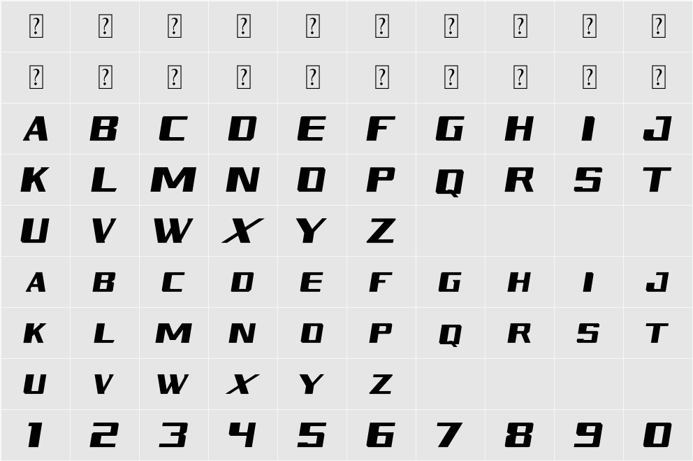 5 Thumbs Up Bold 字符映射表