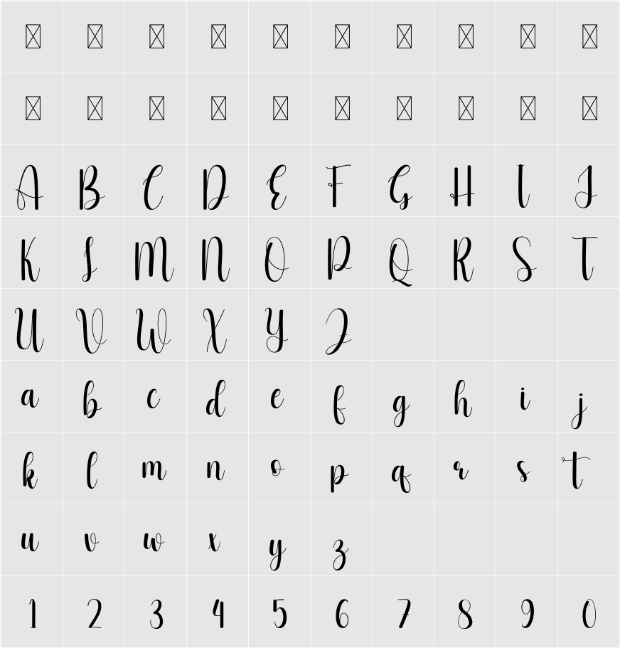 Anymore 字符映射表