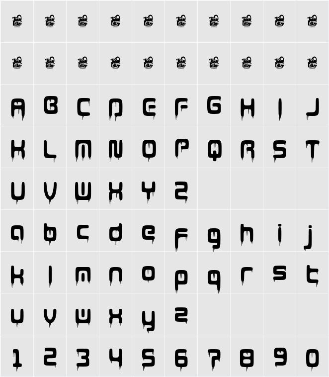 Adripe Trial Regular 字符映射表