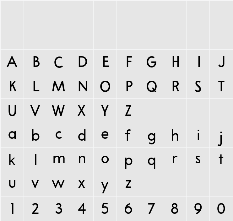 A Pompadour Sample 字符映射表