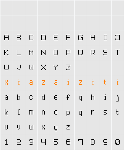 Advanced Pixel-7 字符映射表