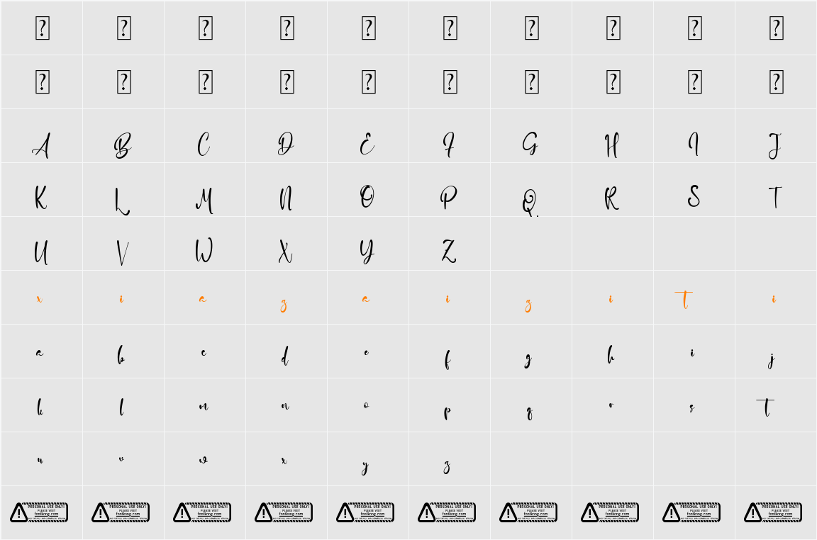 Adrian Martin 字符映射表