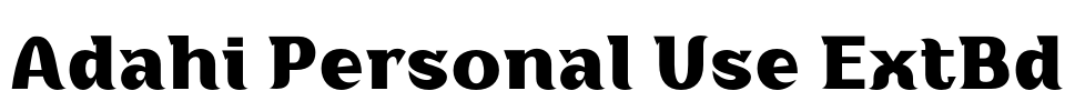 Adahi Personal Use ExtBd