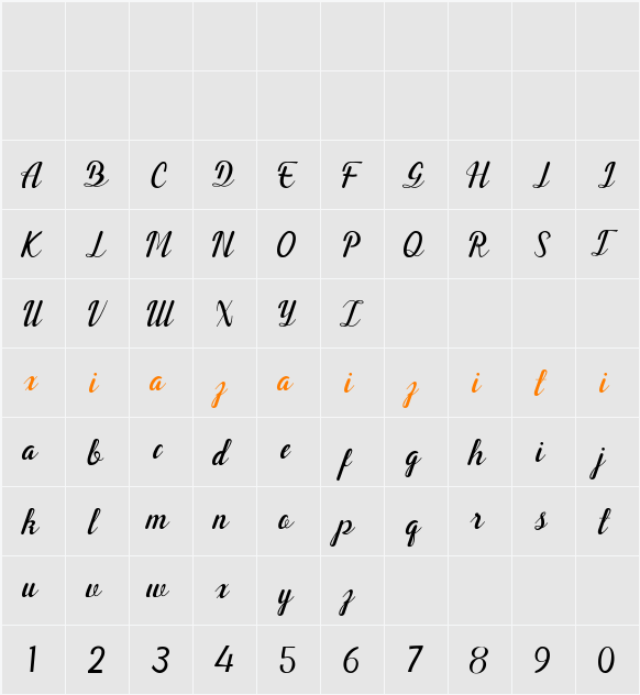 Adeline 字符映射表