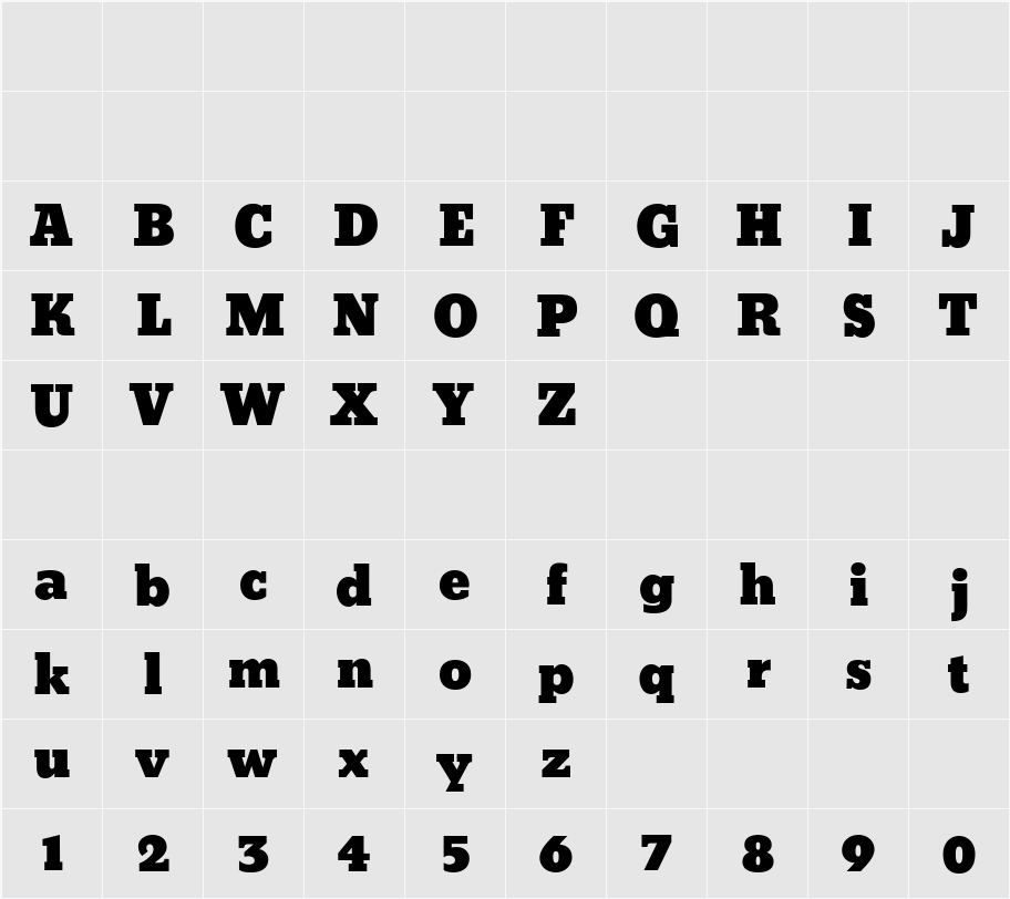 Bevan 字符映射表