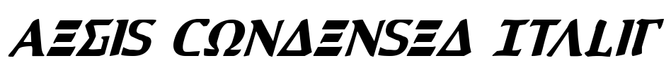 Aegis Condensed Italic