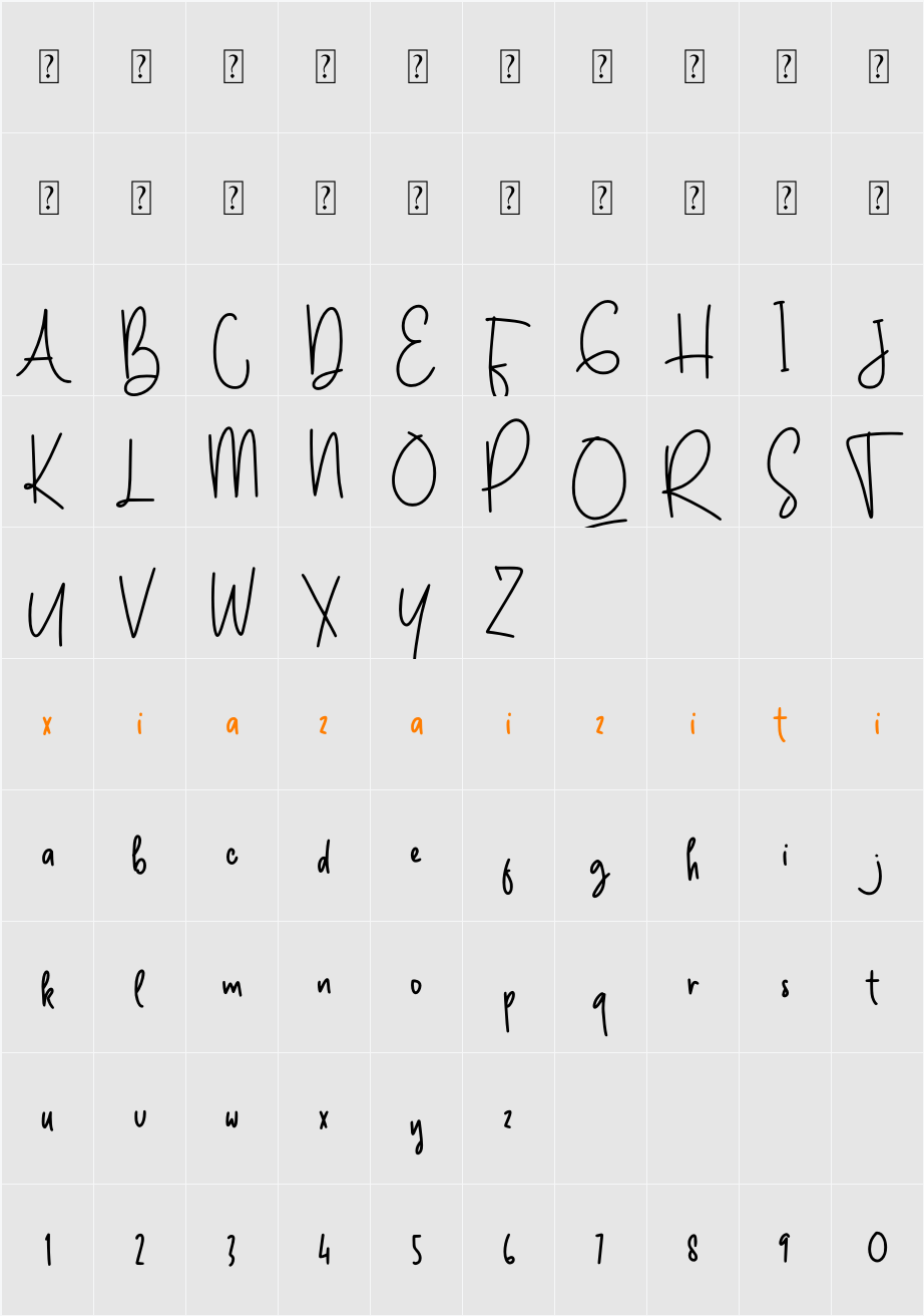 Affilliatte Demo 字符映射表