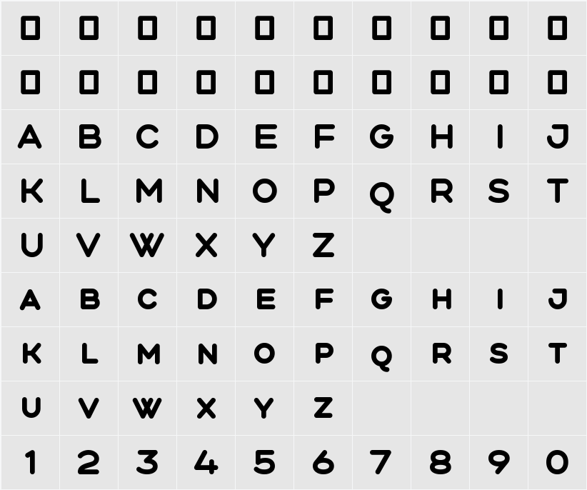 Aqum two 字符映射表