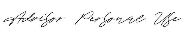 Advisor Personal Use