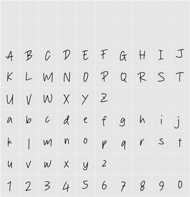 Notebook 字符映射表