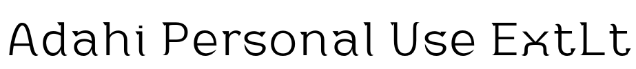 Adahi Personal Use ExtLt