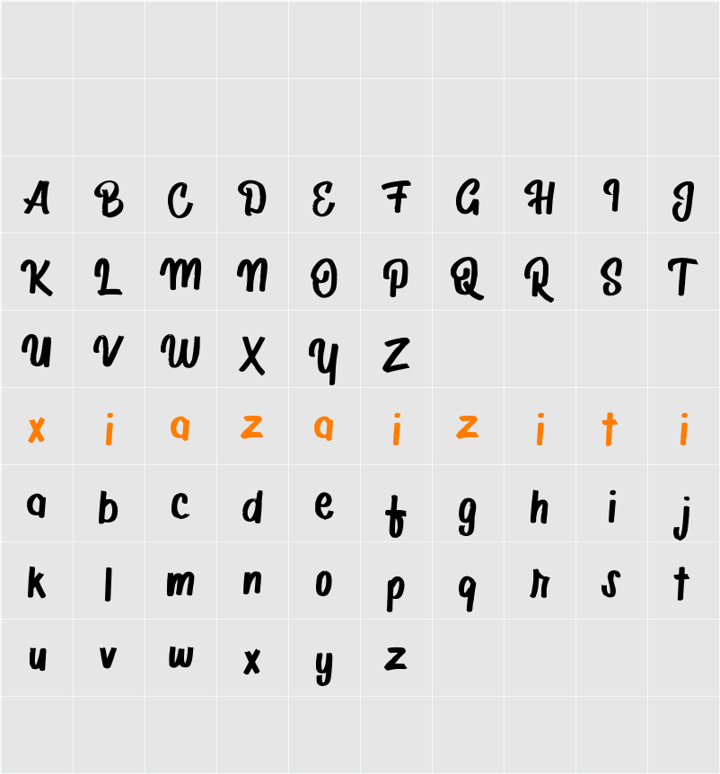 Adirolies FREE 字符映射表