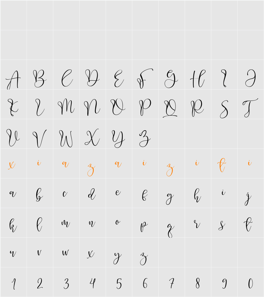 Adsila 字符映射表