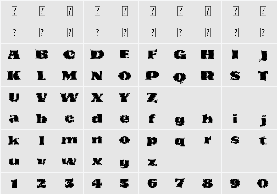 Minister of Lounge 字符映射表