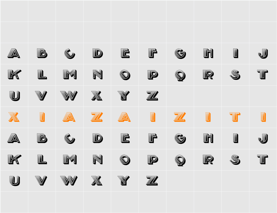 Adriatica 字符映射表