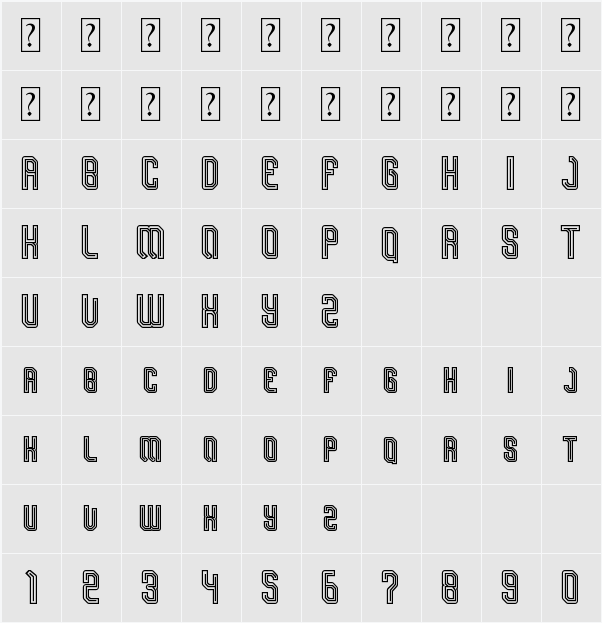 Sporticular 字符映射表