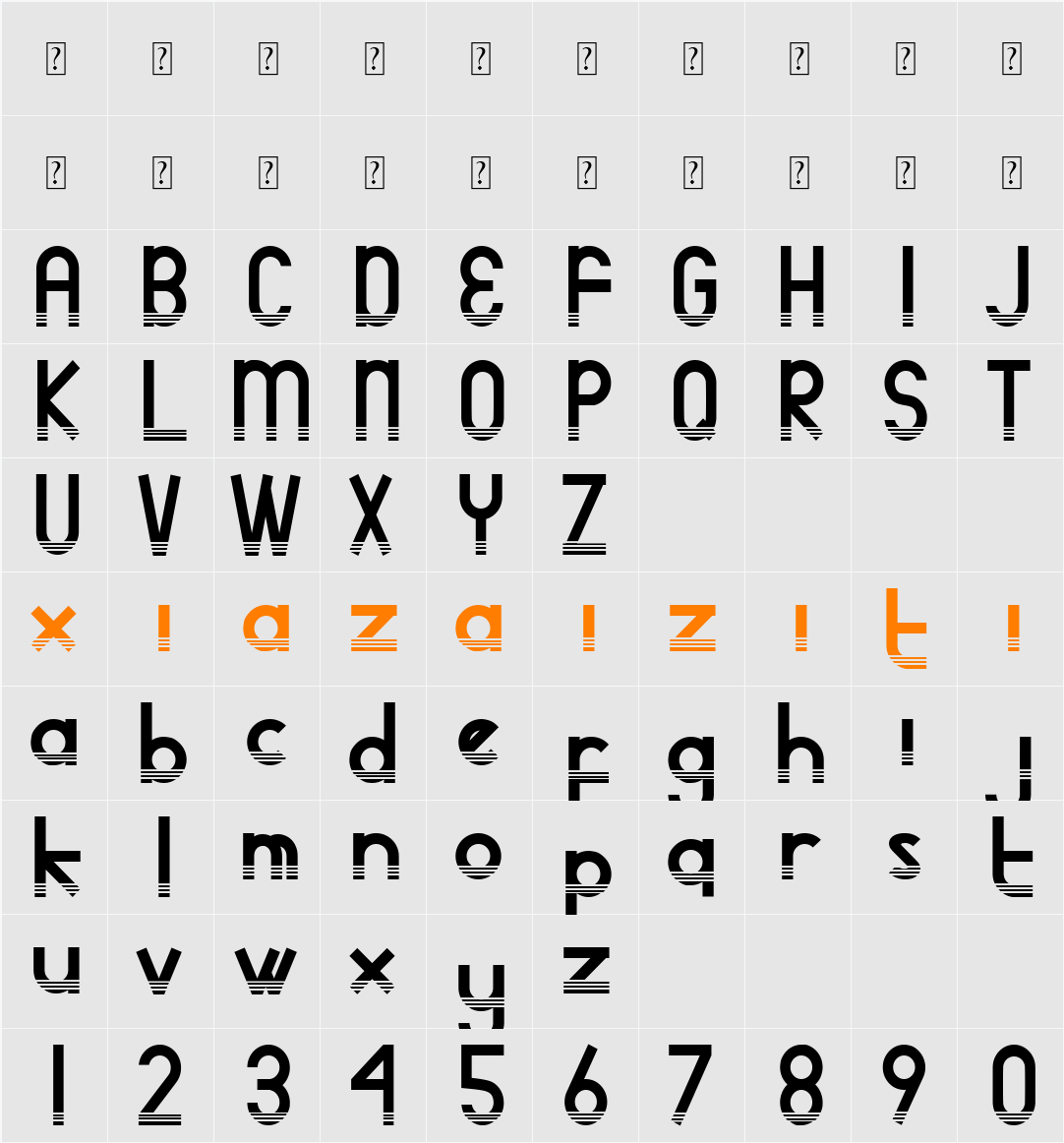 adidog 3 stripe DEMO 字符映射表