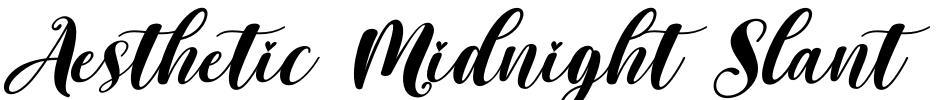 Aesthetic Midnight Slant