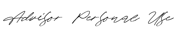 Advisor Personal Use