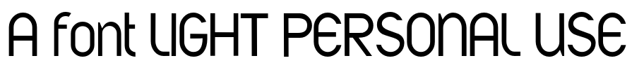A font LIGHT PERSONAL USE
