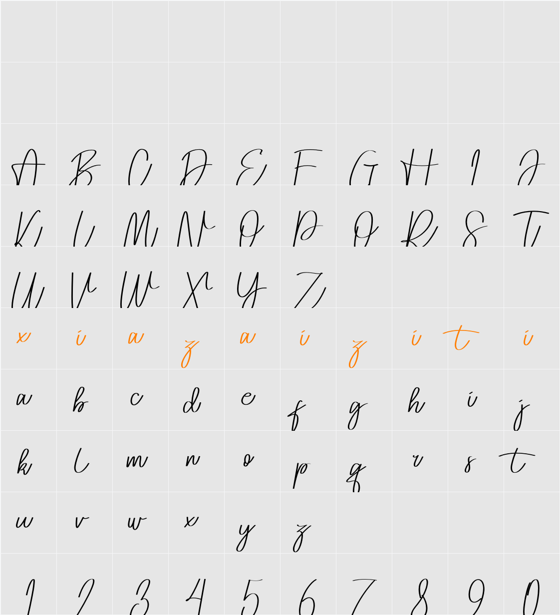 Afontros 字符映射表