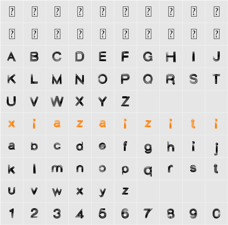 Aesthetica 字符映射表