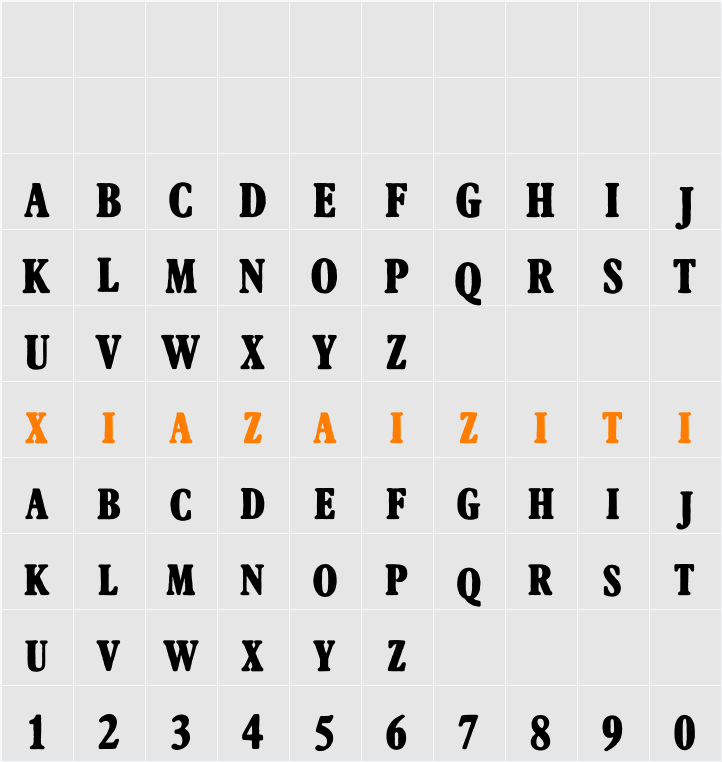 Afton James 字符映射表