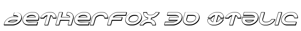 Aetherfox 3D Italic