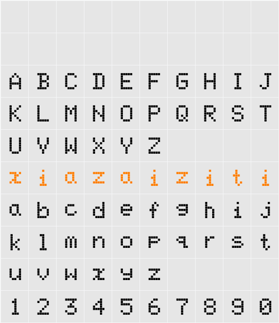 ScreenMatrix 字符映射表