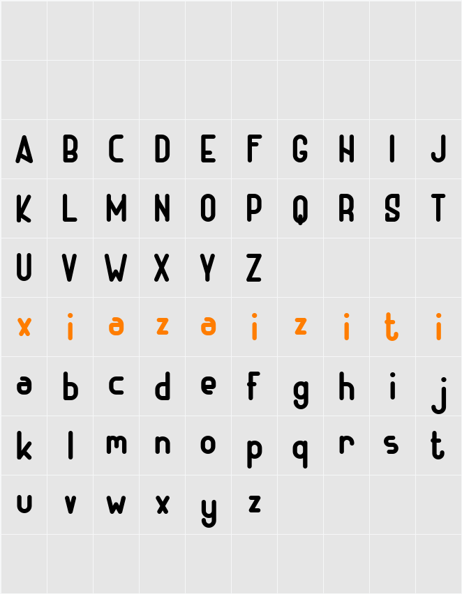 ADHE Sans Bold FREE 字符映射表