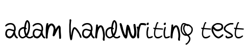 adam handwriting test