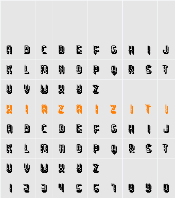 Affichage 字符映射表